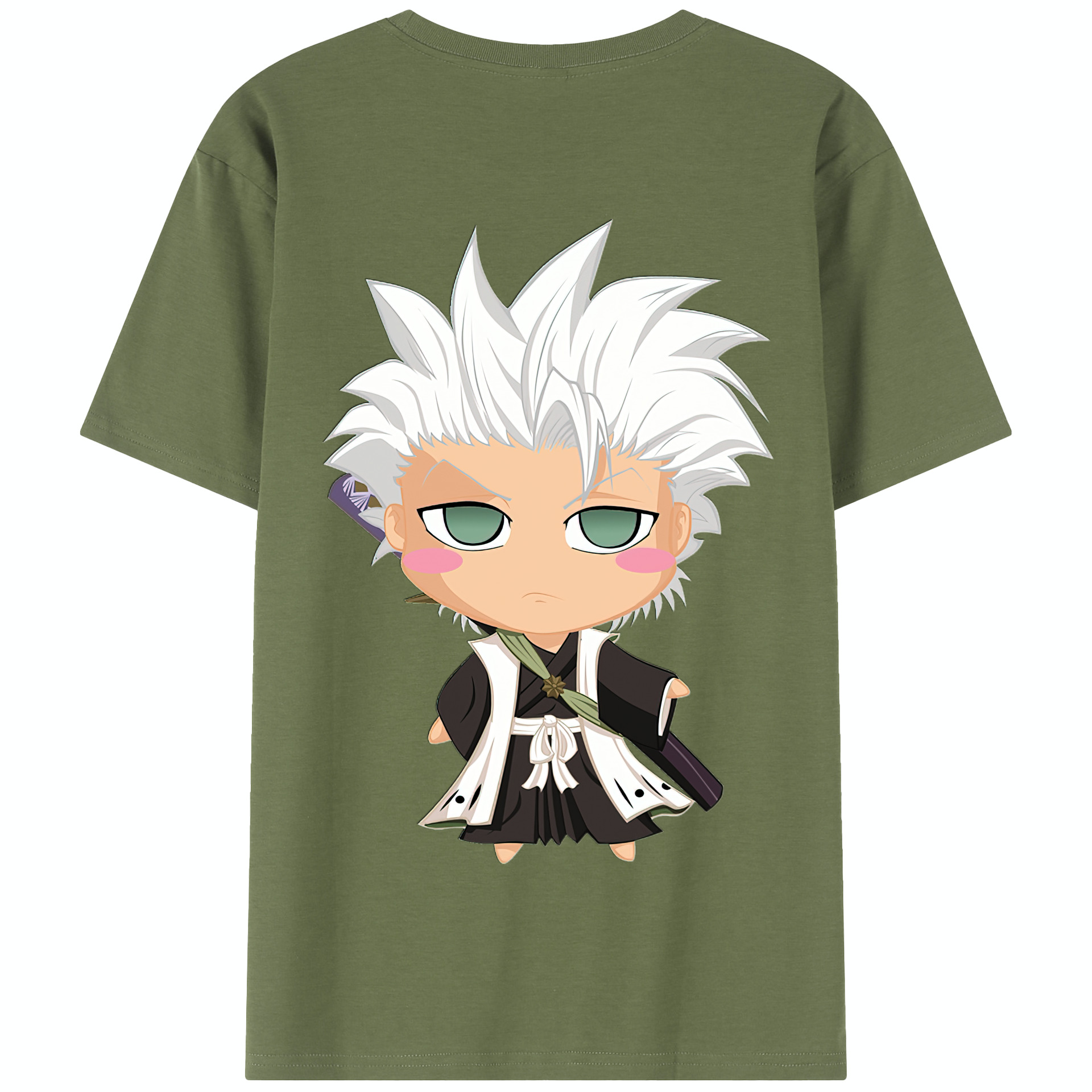 （画像用） ブリーチ 日番谷冬獅郎（ひつがや とうしろう） BLEACH Hitsugaya Toushirou 綿100％半袖Tシャツ（背面プリント）